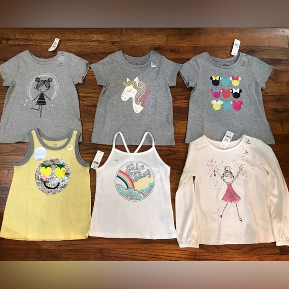 GAP Other - Gap Kids Girls Shirts Tops Blouse Tank Tops
Disney Minnie Unicorn Rainbow Sequin